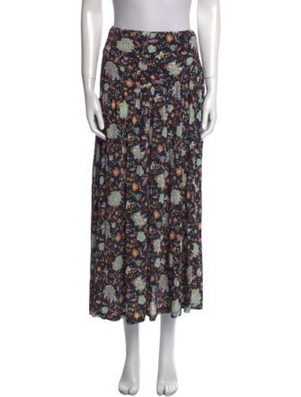 Ulla Johnson Floral Print Midi Length Skirt