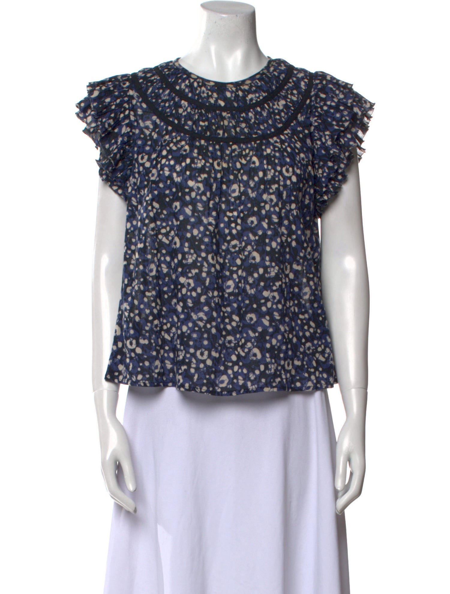 Ulla Johnson Printed Cowl Neck Blouse