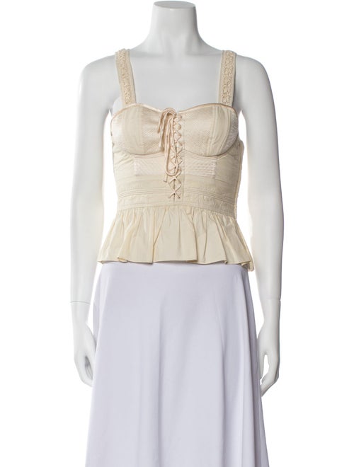 Ulla Johnson Square Neckline Sleeveless Crop Top