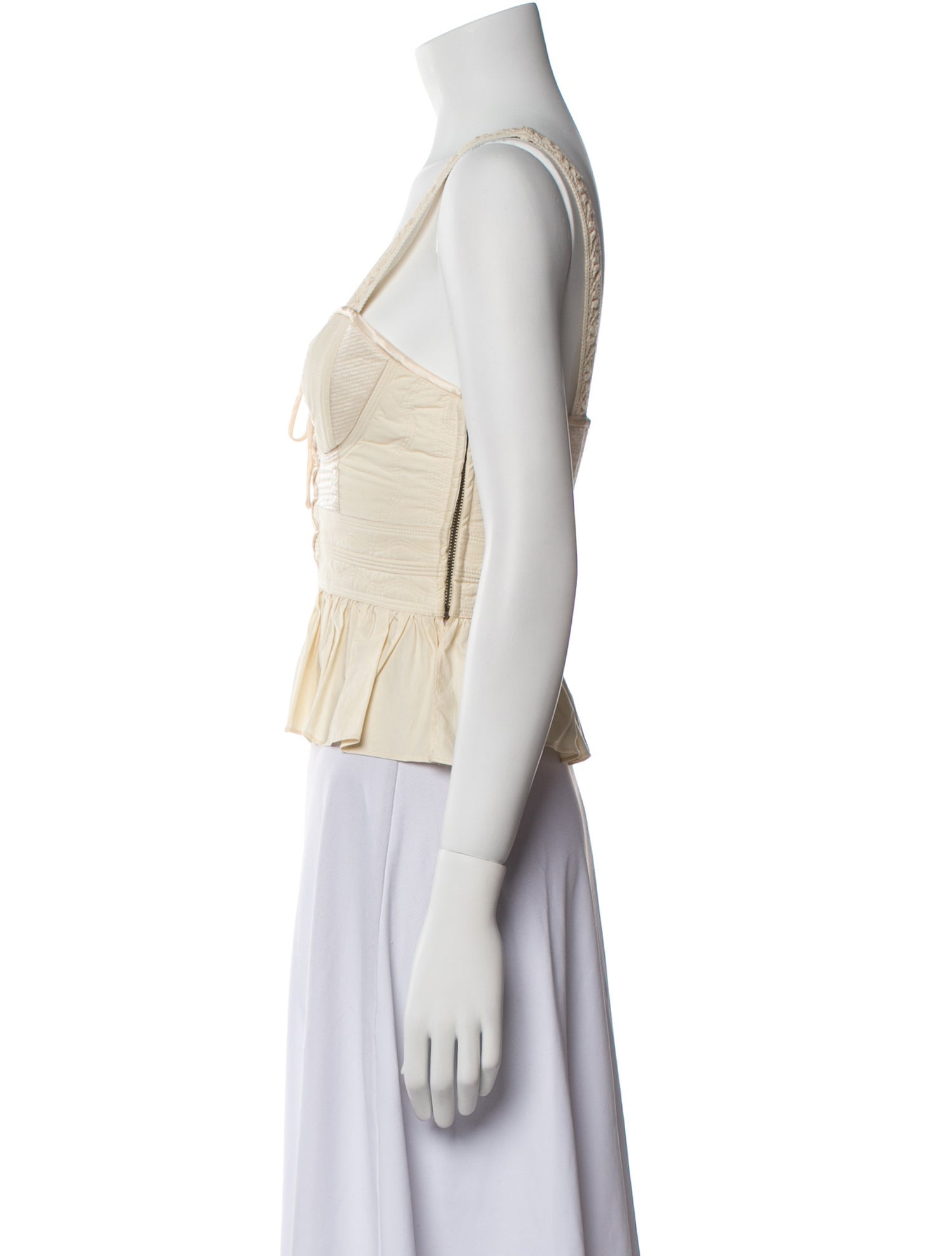 Ulla Johnson Square Neckline Sleeveless Crop Top