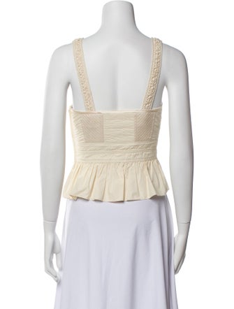 Ulla Johnson Square Neckline Sleeveless Crop Top