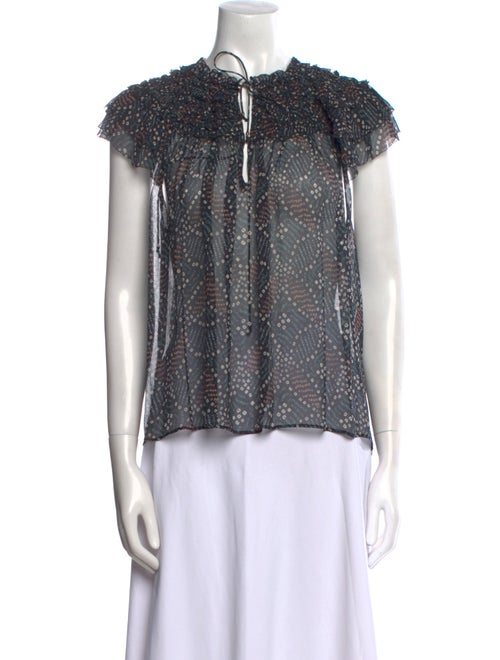 Ulla Johnson Silk Printed Blouse