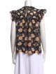Ulla Johnson Floral Print Crew Neck Blouse
