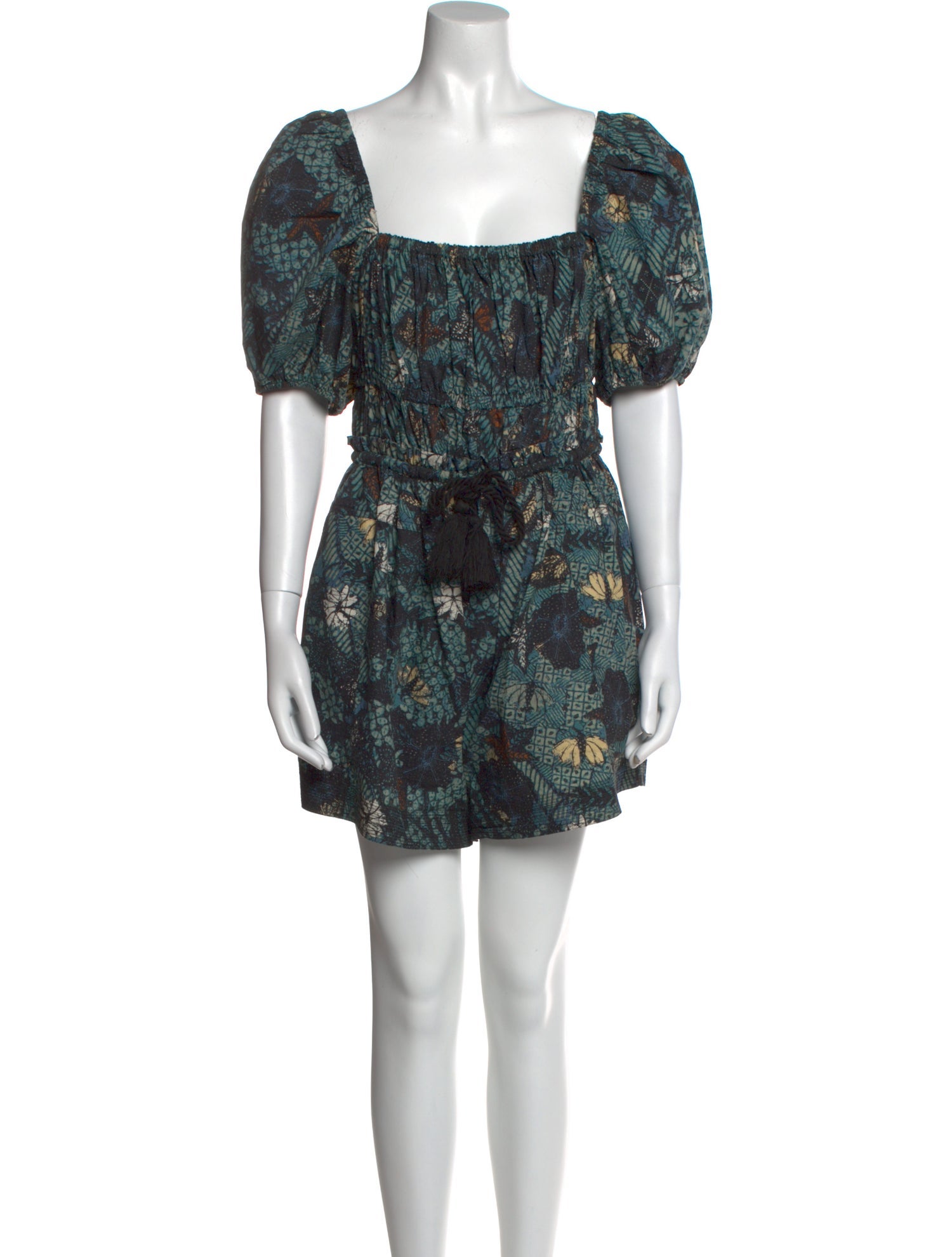 Ulla Johnson Printed Square Neckline Romper