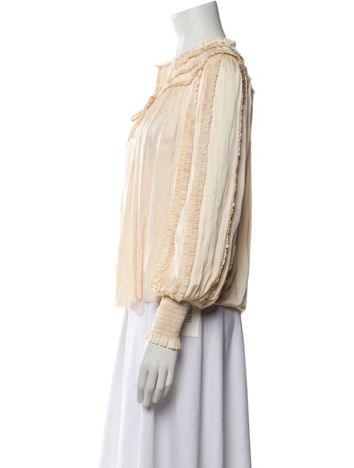 Ulla Johnson V-Neck Long Sleeve Blouse