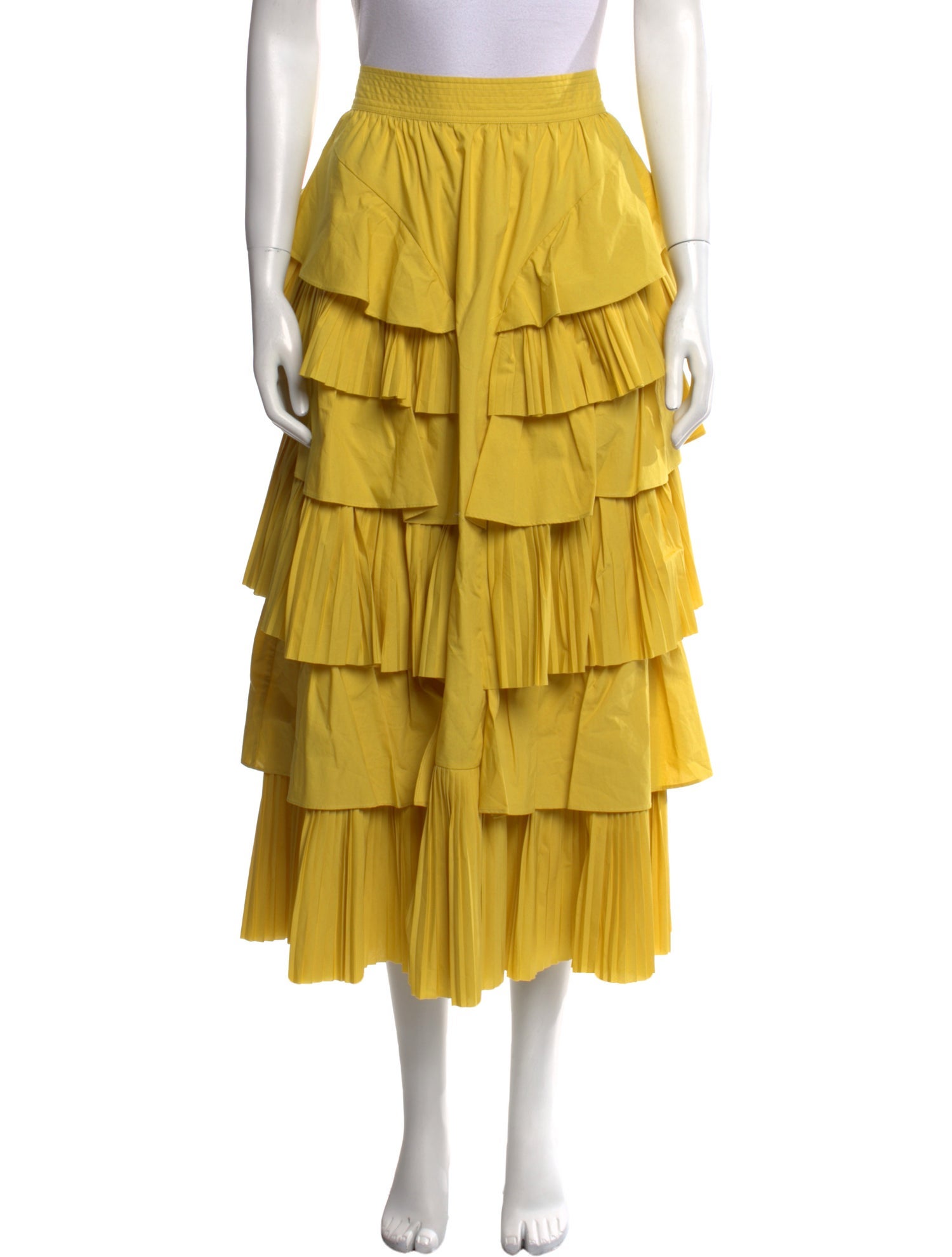 Ulla Johnson Ruffle Embellishment Midi Length Skirt