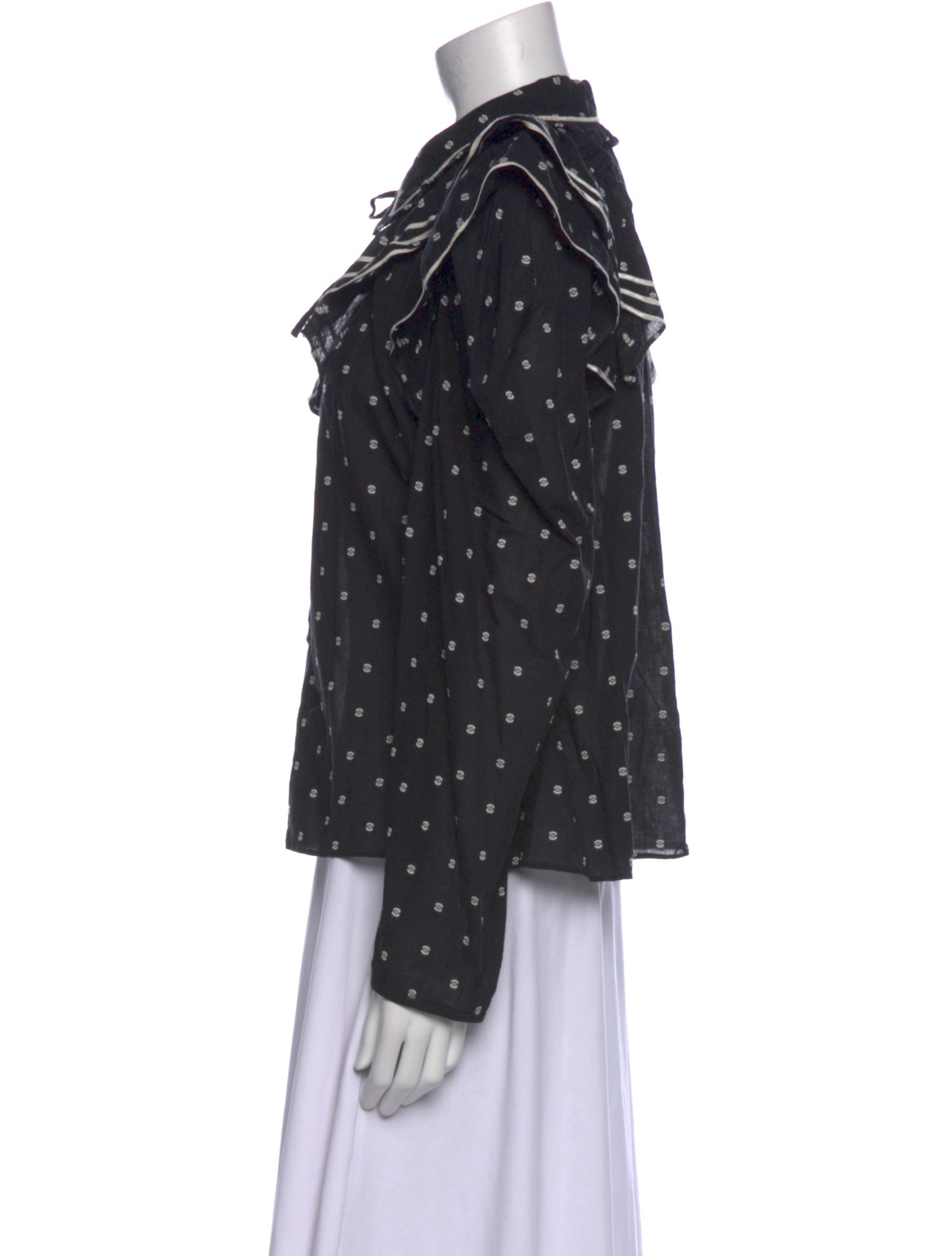 Ulla Johnson Printed Long Sleeve Button-Up Top