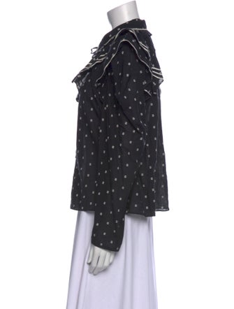 Ulla Johnson Printed Long Sleeve Button-Up Top