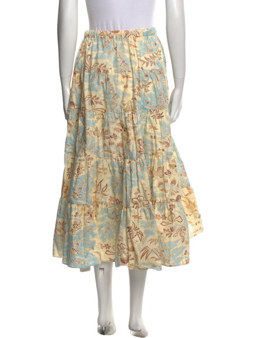 Ulla Johnson Floral Print Midi Length Skirt