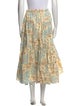Ulla Johnson Floral Print Midi Length Skirt