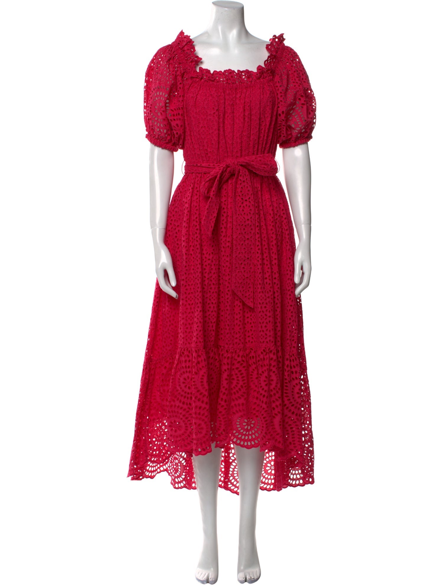 Ulla Johnson Square Neckline Midi Length Dress