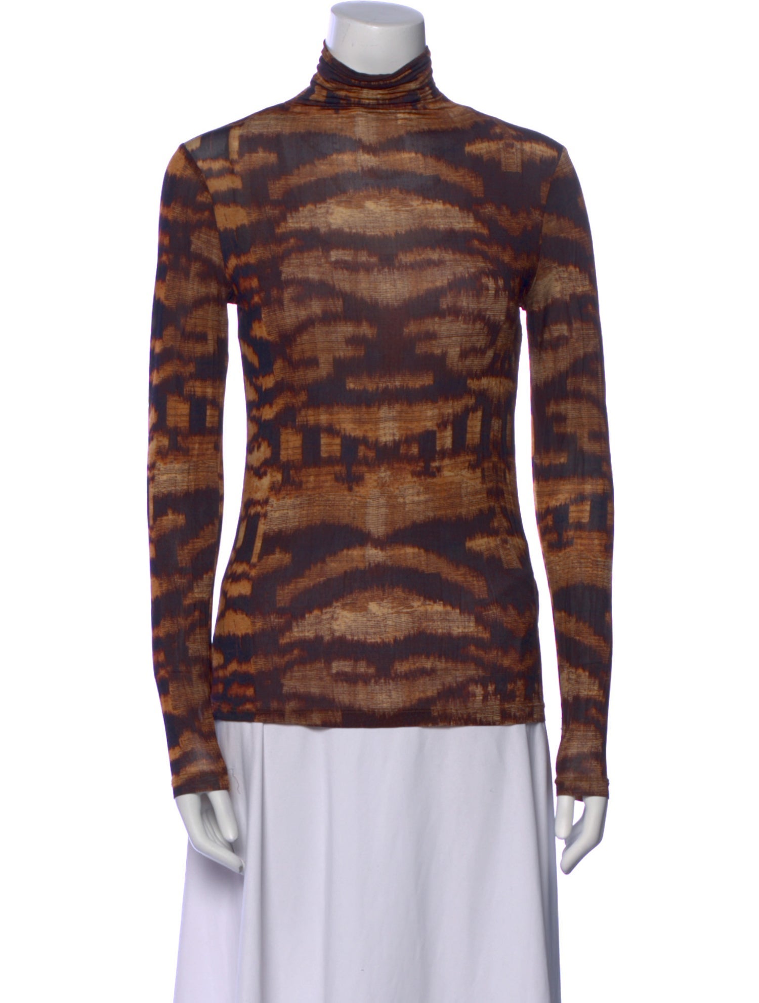 Ulla Johnson Tie-Dye Print Turtleneck Top