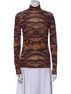 Ulla Johnson Tie-Dye Print Turtleneck Top