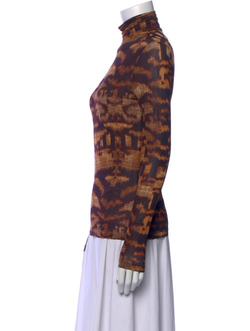 Ulla Johnson Tie-Dye Print Turtleneck Top