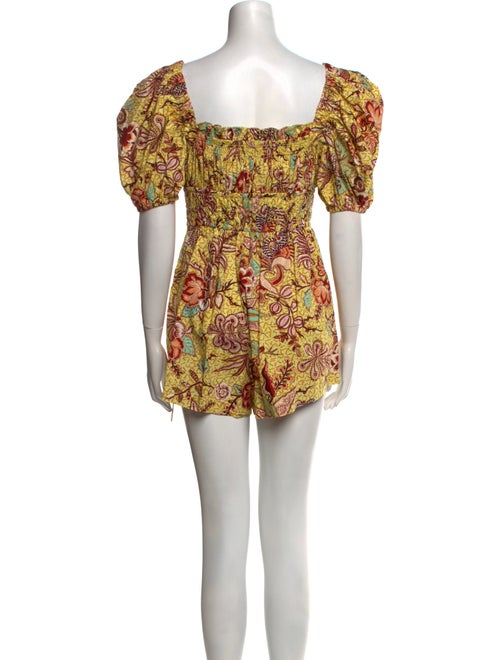 Ulla Johnson Printed Square Neckline Romper