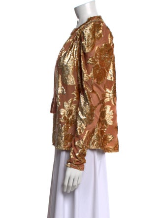 Ulla Johnson Floral Print V-Neck Blouse