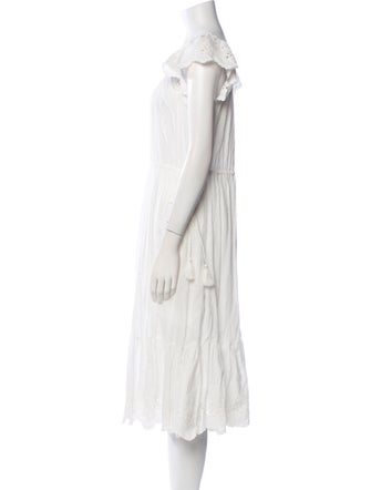 Ulla Johnson Square Neckline Midi Length Dress