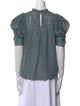 Ulla Johnson Mock Neck Short Sleeve Blouse