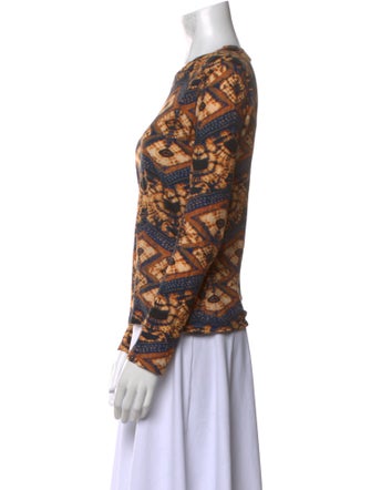 Ulla Johnson Printed Cowl Neck Blouse