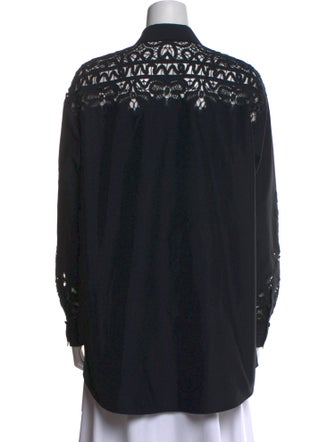 Ulla Johnson Lace Pattern Long Sleeve Button-Up Top