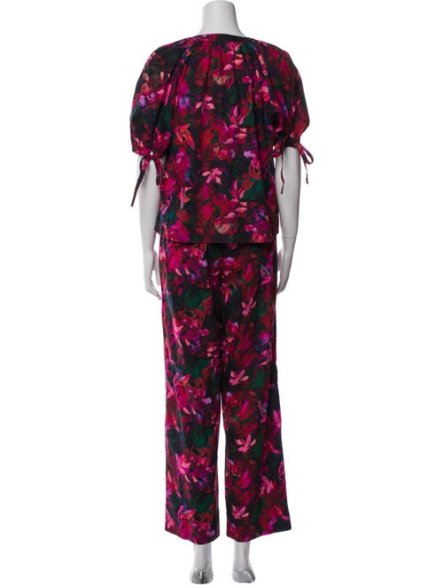 Ulla Johnson Floral Print Ruffle Embellishment Pant Set