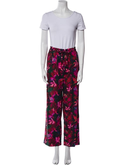 Ulla Johnson Floral Print Ruffle Embellishment Pant Set
