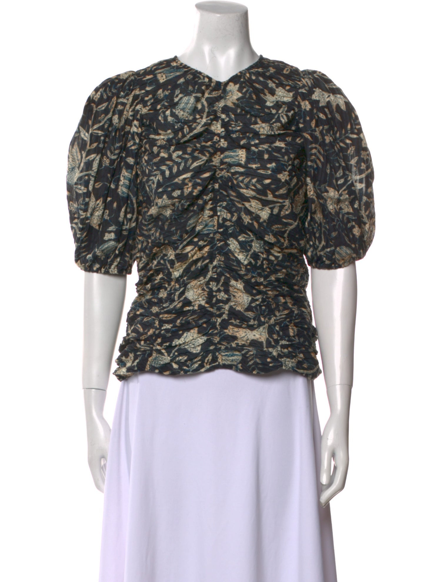 Ulla Johnson Printed V-Neck Blouse