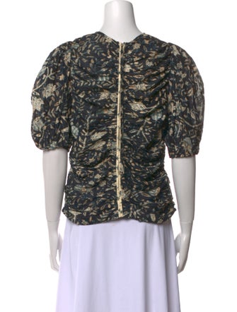Ulla Johnson Printed V-Neck Blouse