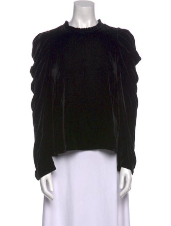 Ulla Johnson Mock Neck Long Sleeve Sweatshirt