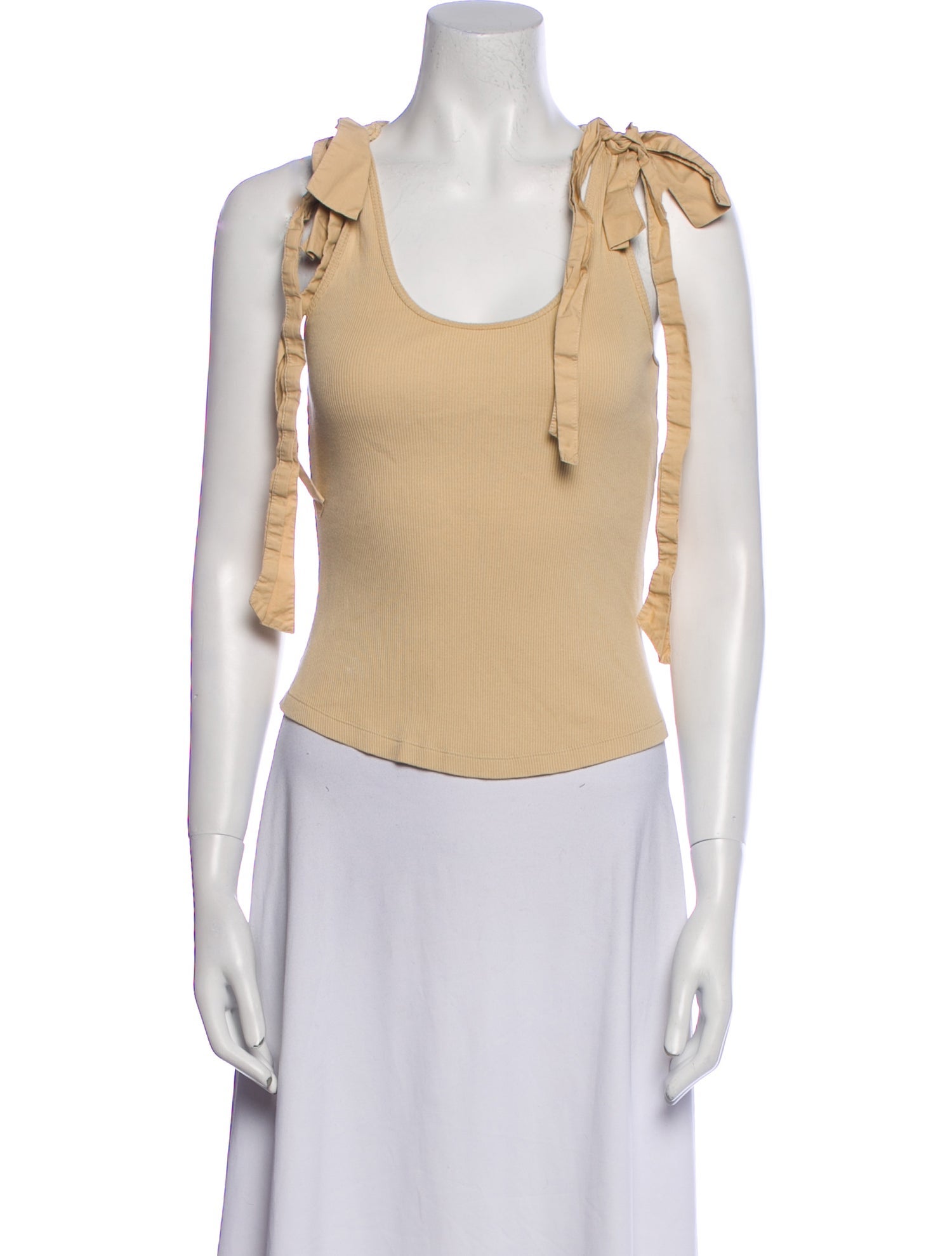 Ulla Johnson Scoop Neck Sleeveless Crop Top