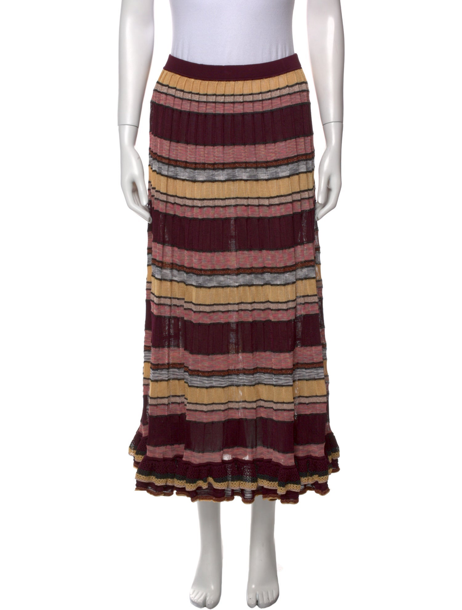 Ulla Johnson Striped Midi Length Skirt