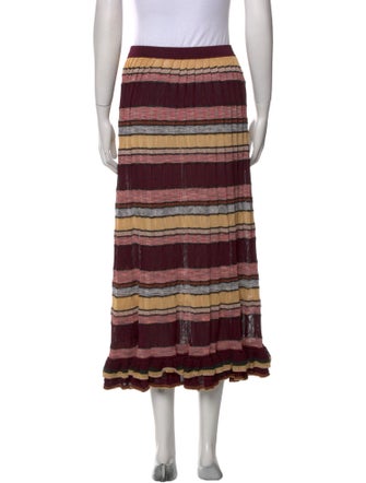 Ulla Johnson Striped Midi Length Skirt