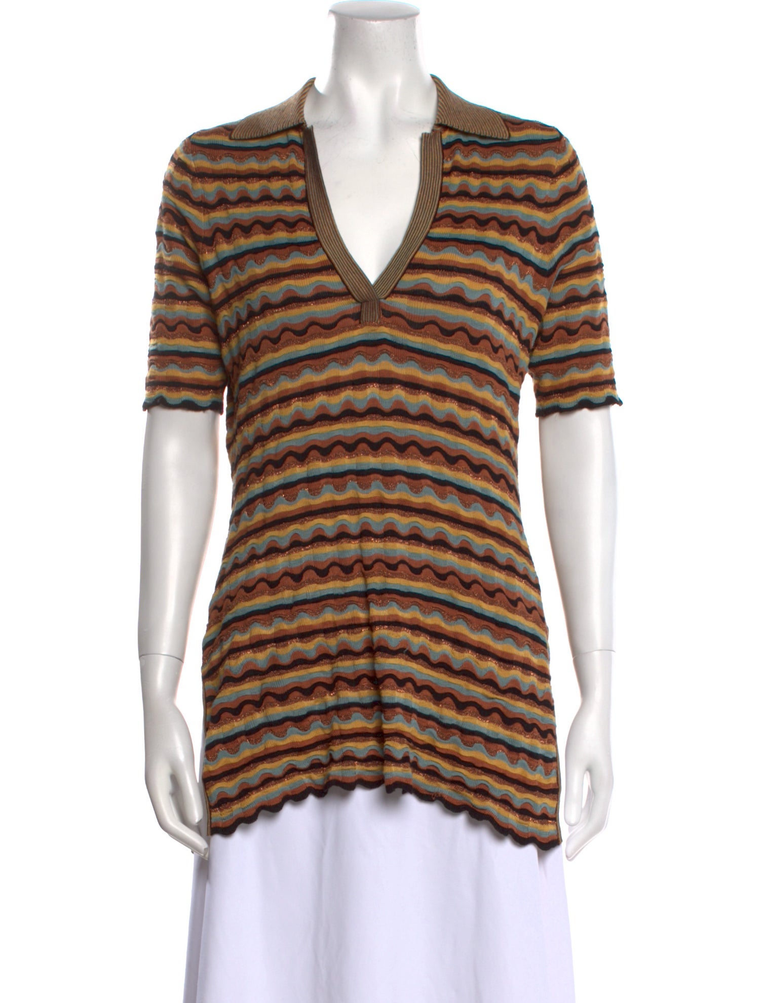 Ulla Johnson Striped V-Neck Sweater