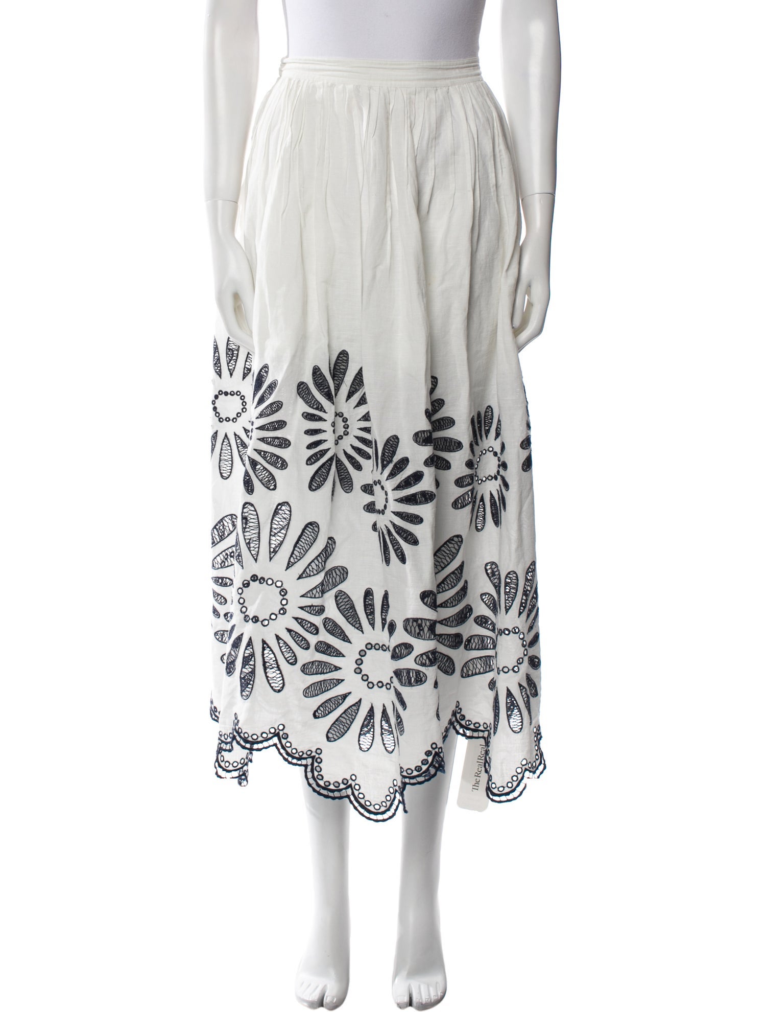 Ulla Johnson Floral Print Midi Length Skirt