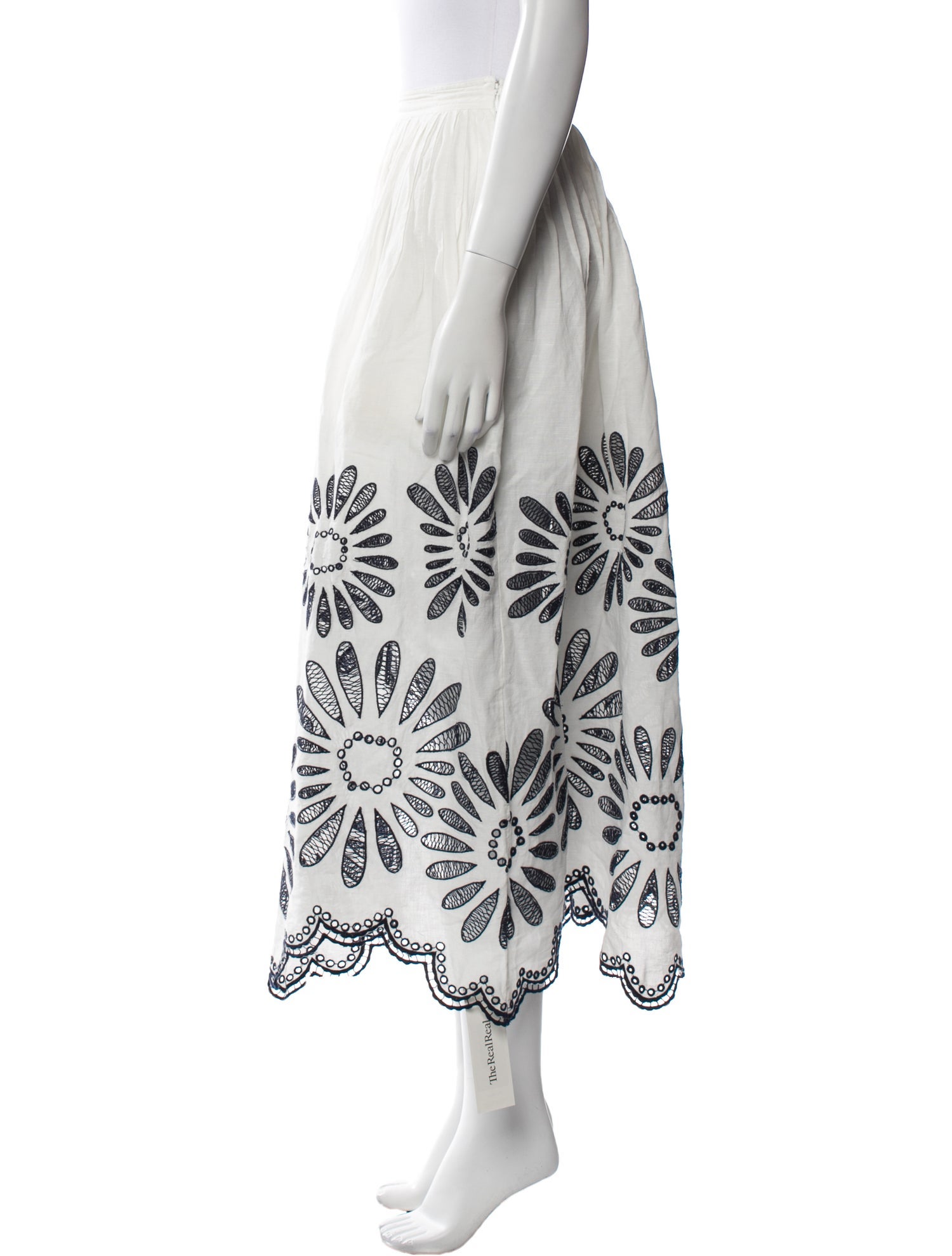 Ulla Johnson Floral Print Midi Length Skirt