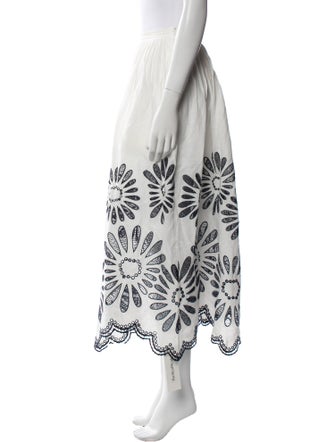 Ulla Johnson Floral Print Midi Length Skirt