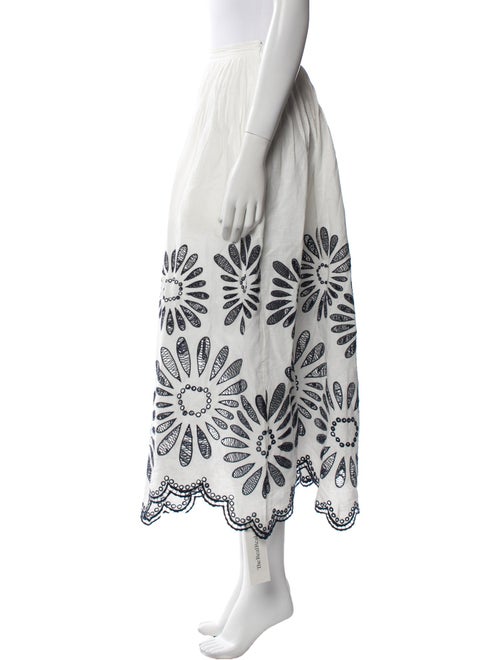 Ulla Johnson Floral Print Midi Length Skirt