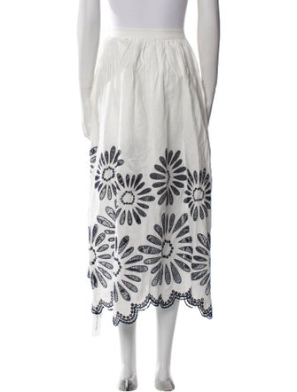 Ulla Johnson Floral Print Midi Length Skirt