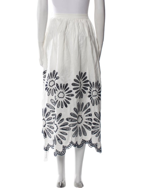 Ulla Johnson Floral Print Midi Length Skirt