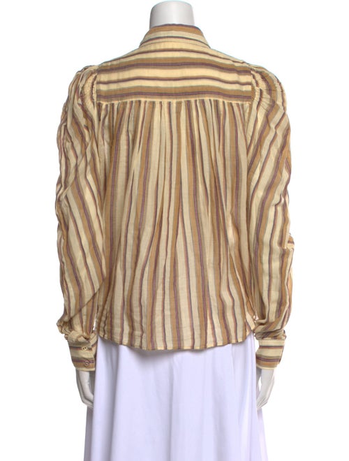 Ulla Johnson Striped Long Sleeve Button-Up Top