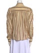 Ulla Johnson Striped Long Sleeve Button-Up Top