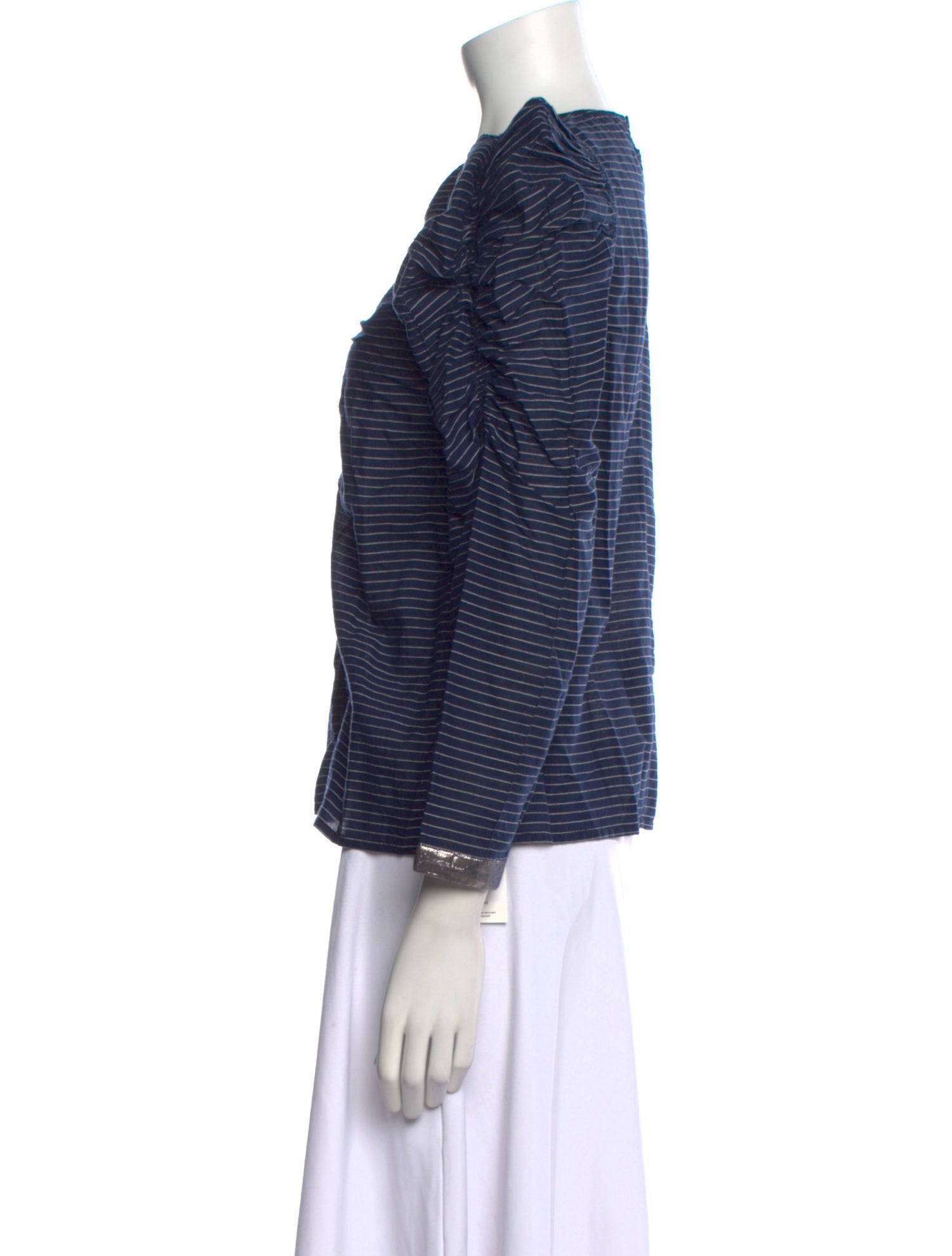 Ulla Johnson Striped V-Neck Top