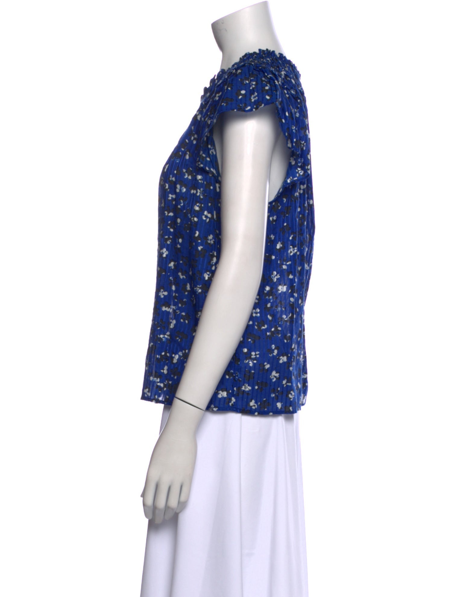 Ulla Johnson Floral Print Crew Neck Blouse