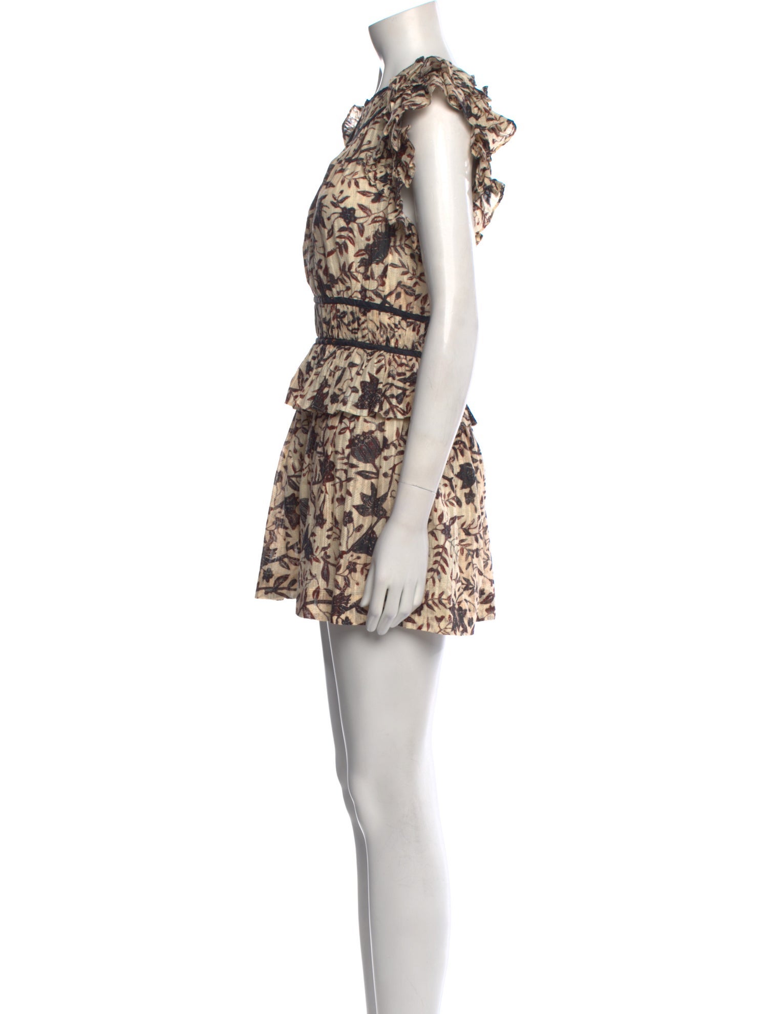 Ulla Johnson Printed Crew Neck Romper