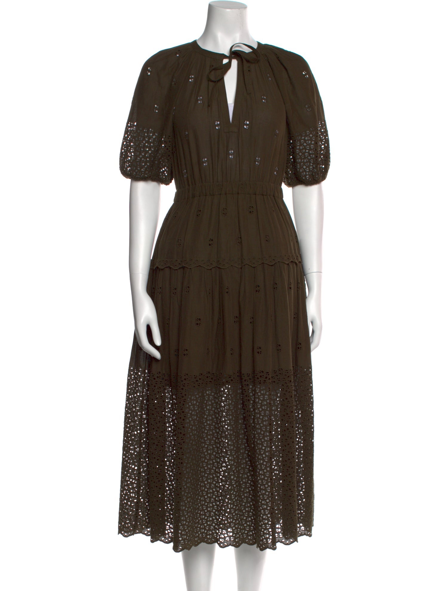 Ulla Johnson Tie Neck Long Dress