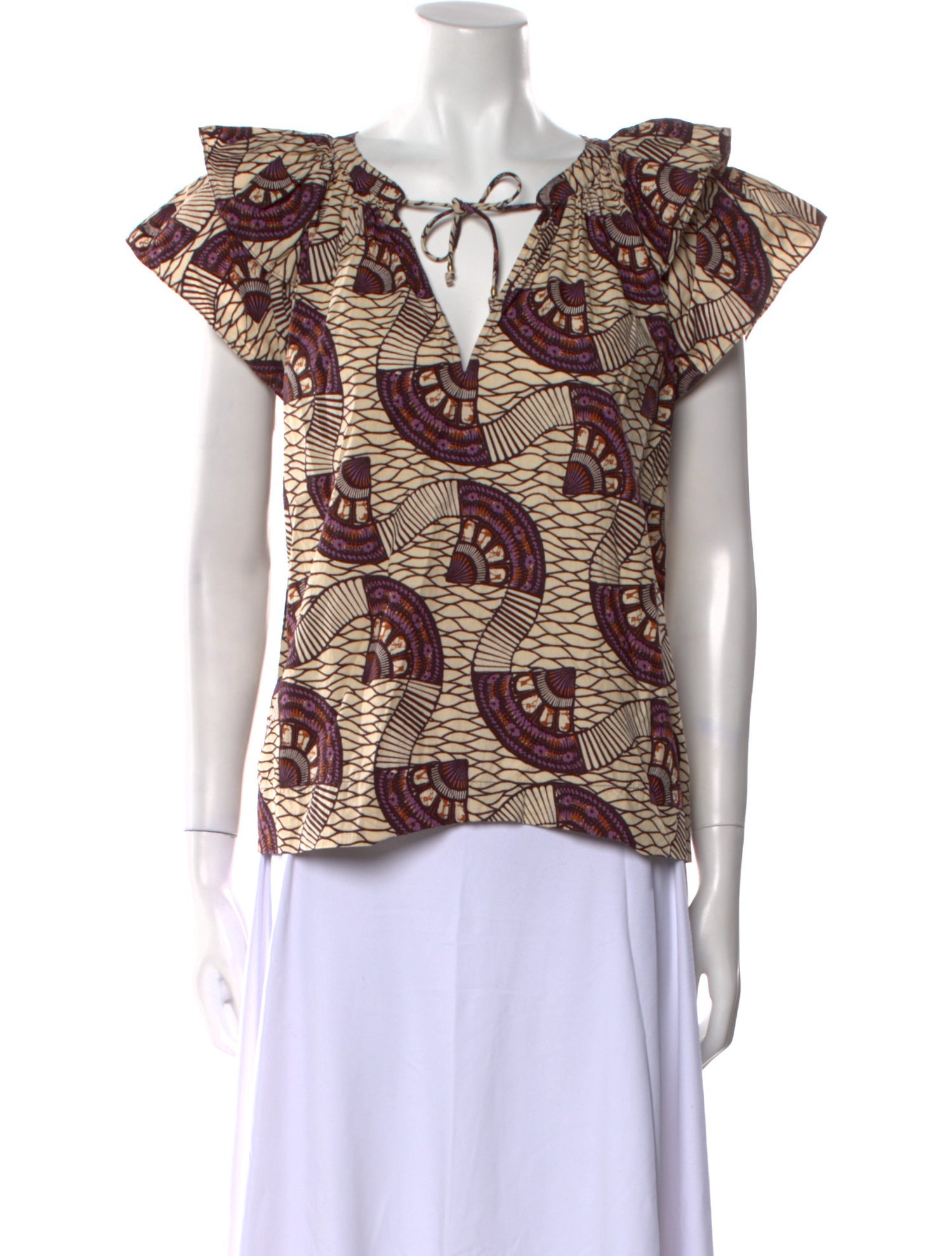 Ulla Johnson Printed V-Neck Blouse
