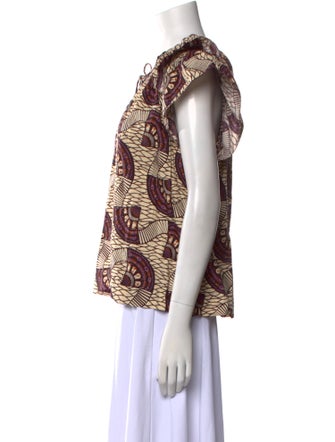 Ulla Johnson Printed V-Neck Blouse