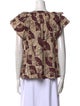 Ulla Johnson Printed V-Neck Blouse