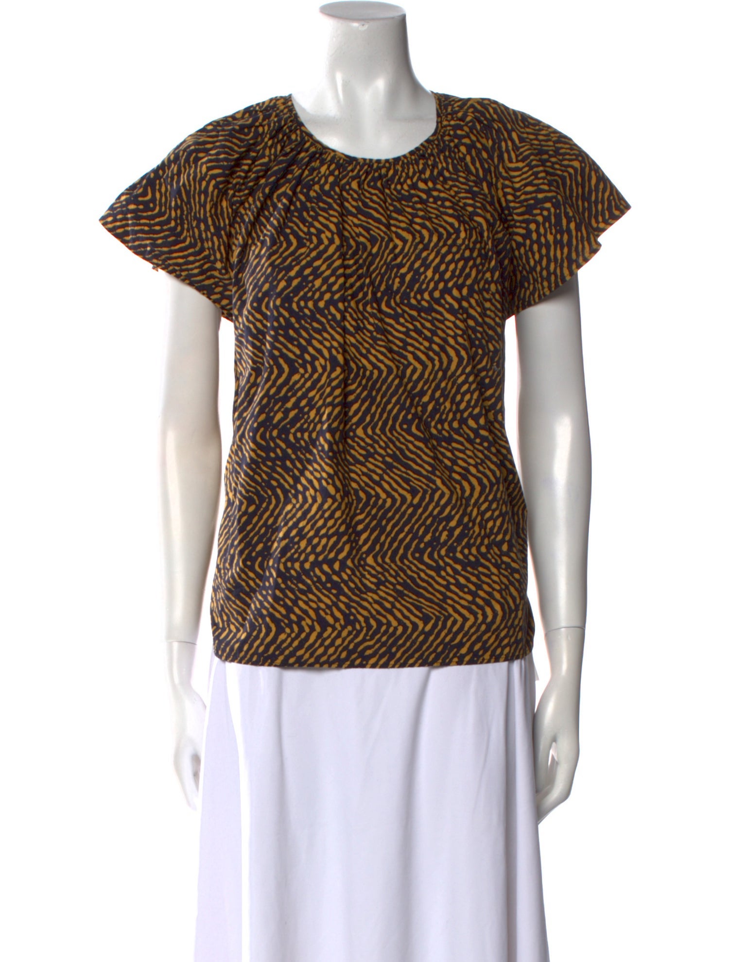 Ulla Johnson Printed Crew Neck Top