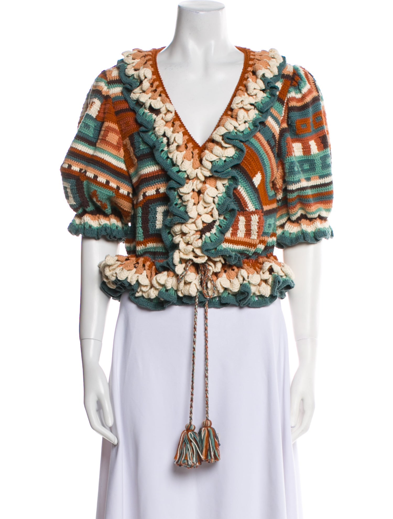 Ulla Johnson Striped V-Neck Sweater